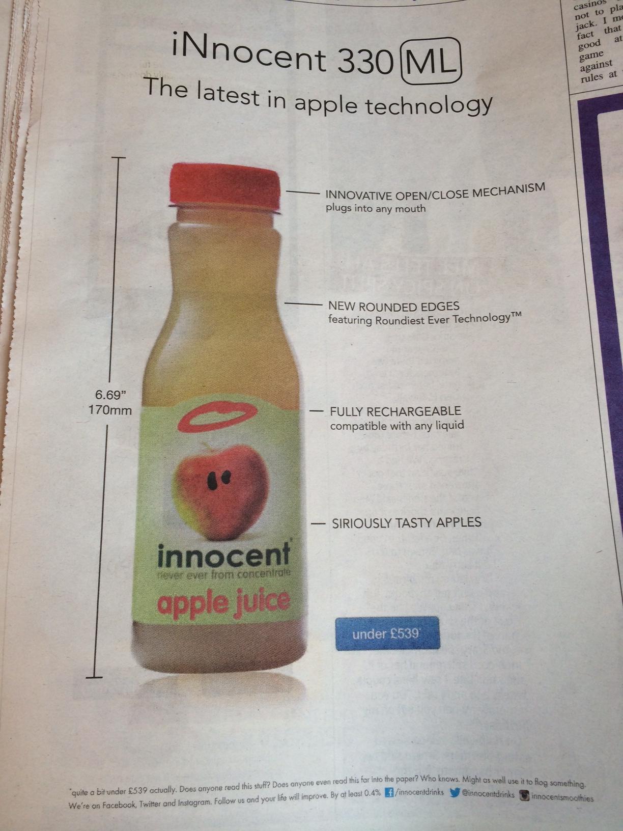 Innocent - Reaction to iPhone launch -